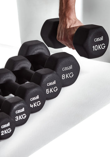 Casall Classic Dumbbell manubrio 10 kg nero/bianco