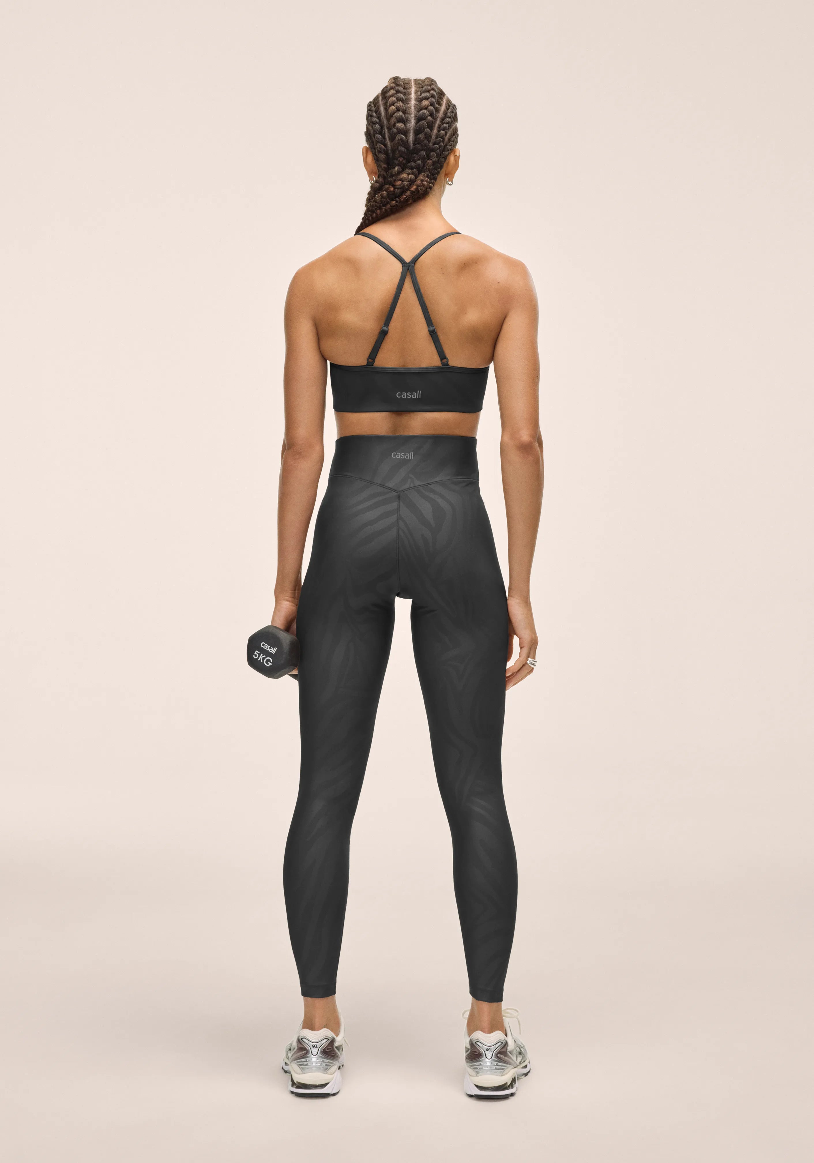Casall Heat Printed High Waist Tights leggings zebra nero