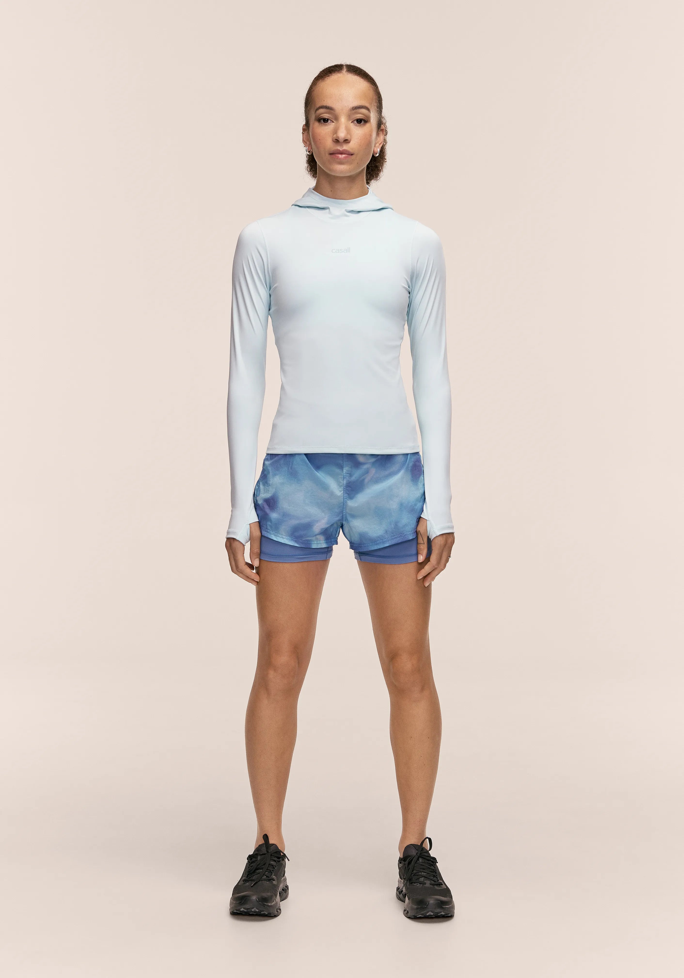 Casall Breeze Printed Running Short shorts corsa blu leggeri