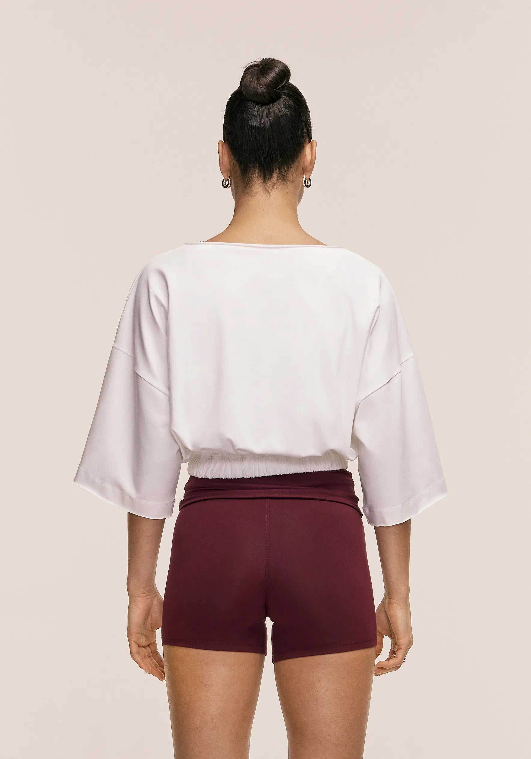 Casall Heavy Cotton Crop Tee t-shirt crop bianca cotone