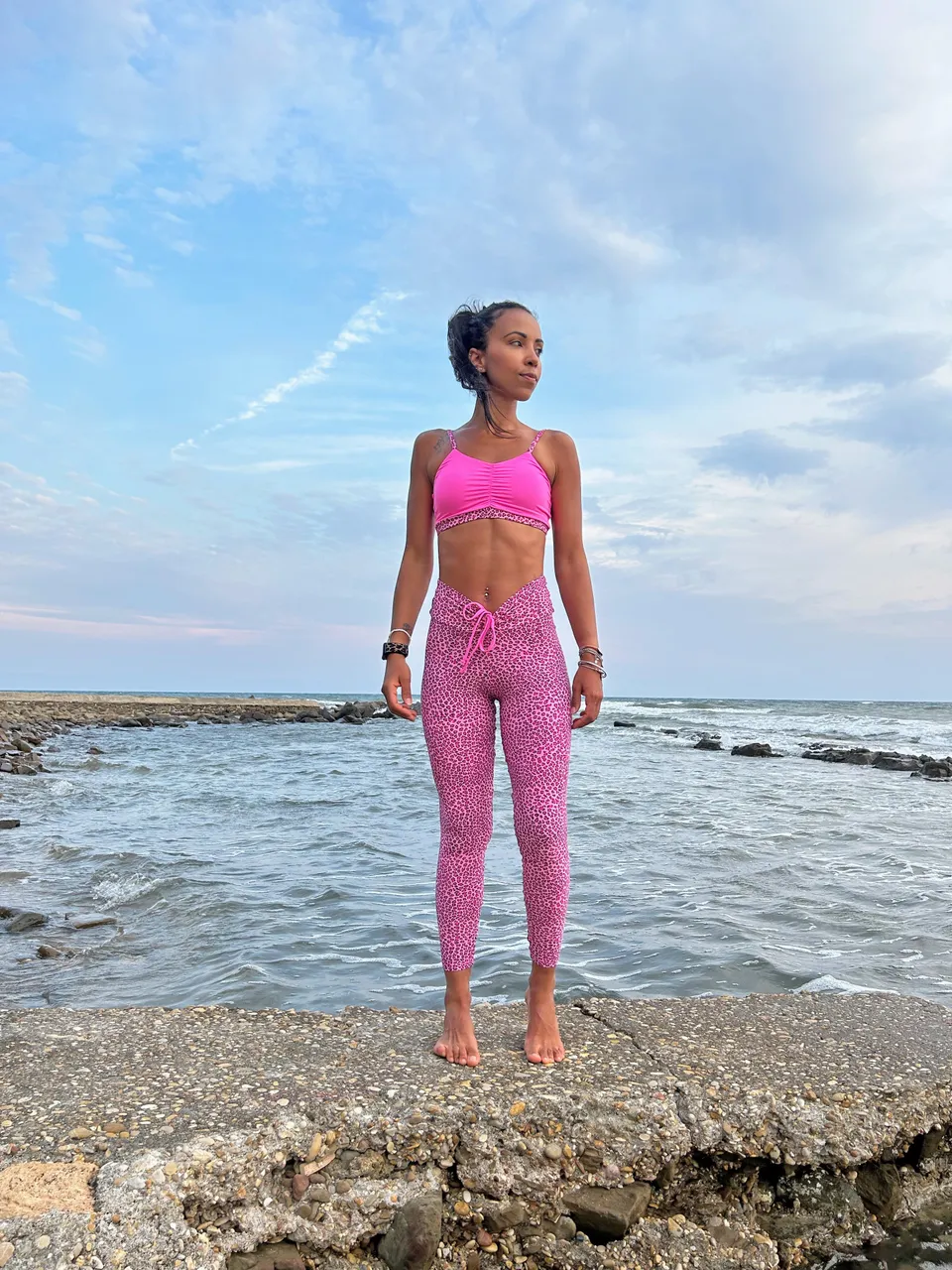 VB Animalier Rosa leggings traspiranti
