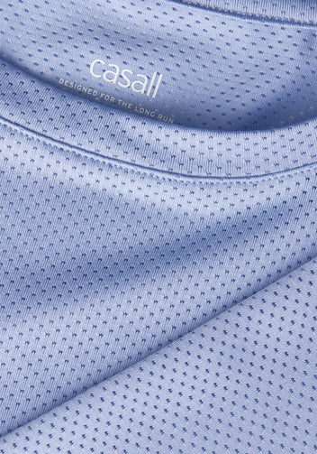 Casall Laser Mesh Crop Tee t-shirt Blueberry Mist traspirante