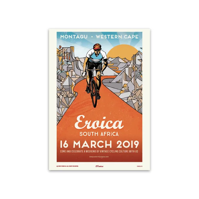 L'Eroica South Africa 2019 poster illustrazione ufficiale