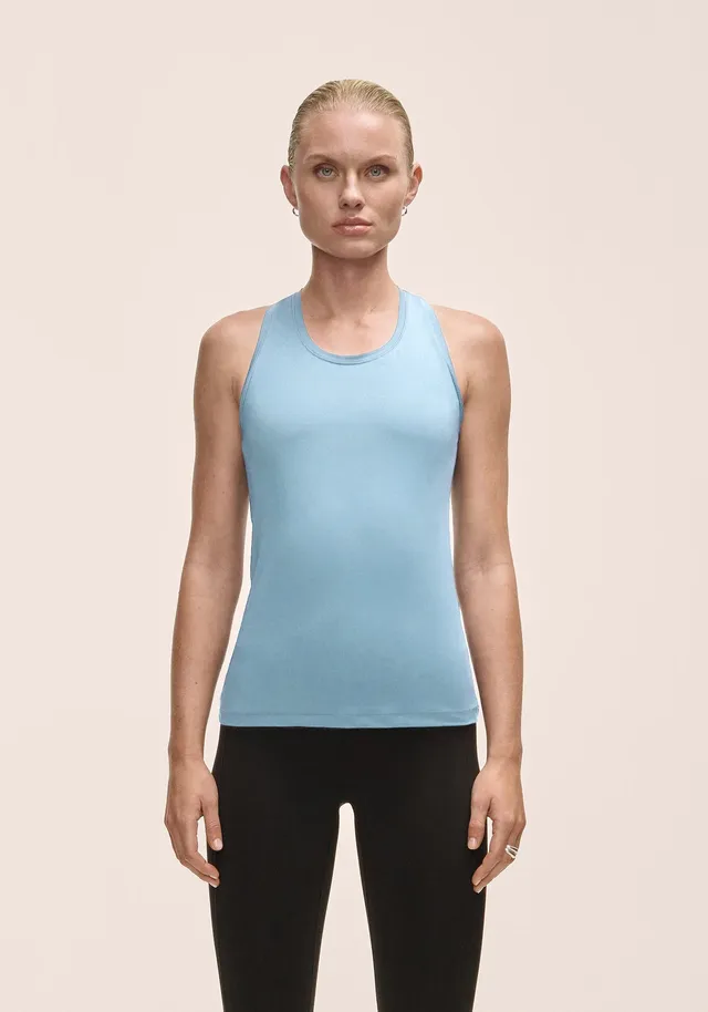 Casall Essential Racerback Tank canotta blu traspirante