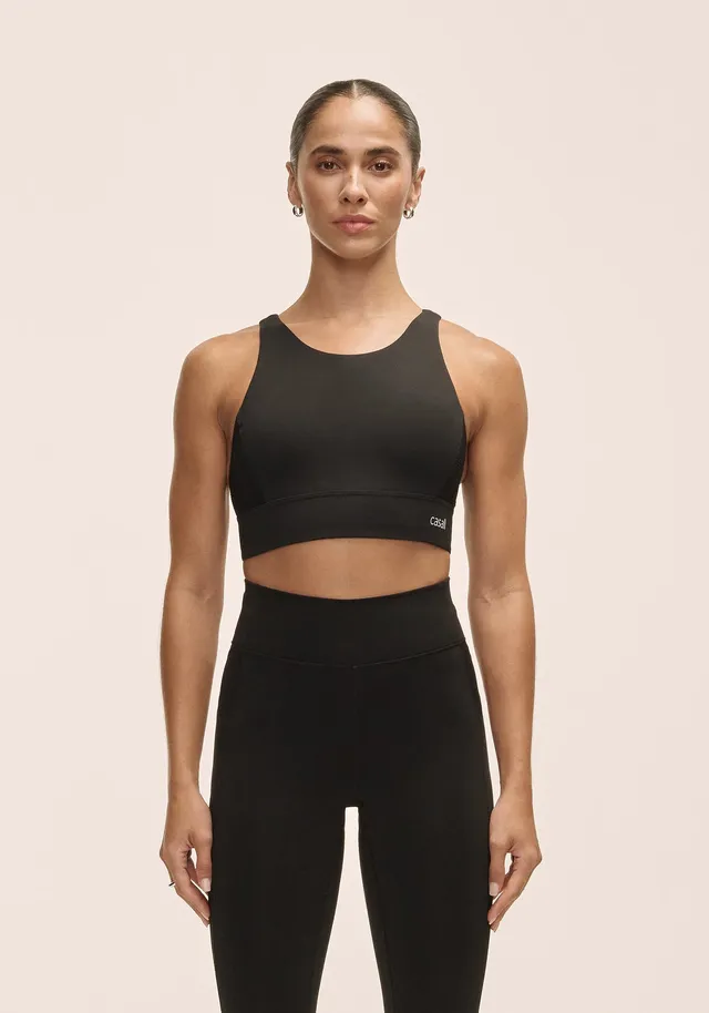 Casall Iconic Adjustable Sports Bra reggiseno nero sostegno alto