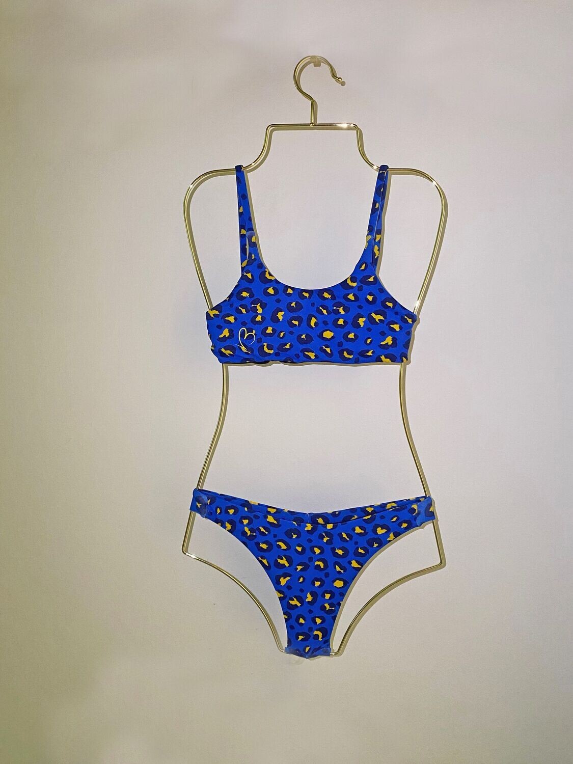 VB leopardato blu bikini supplex traspirante