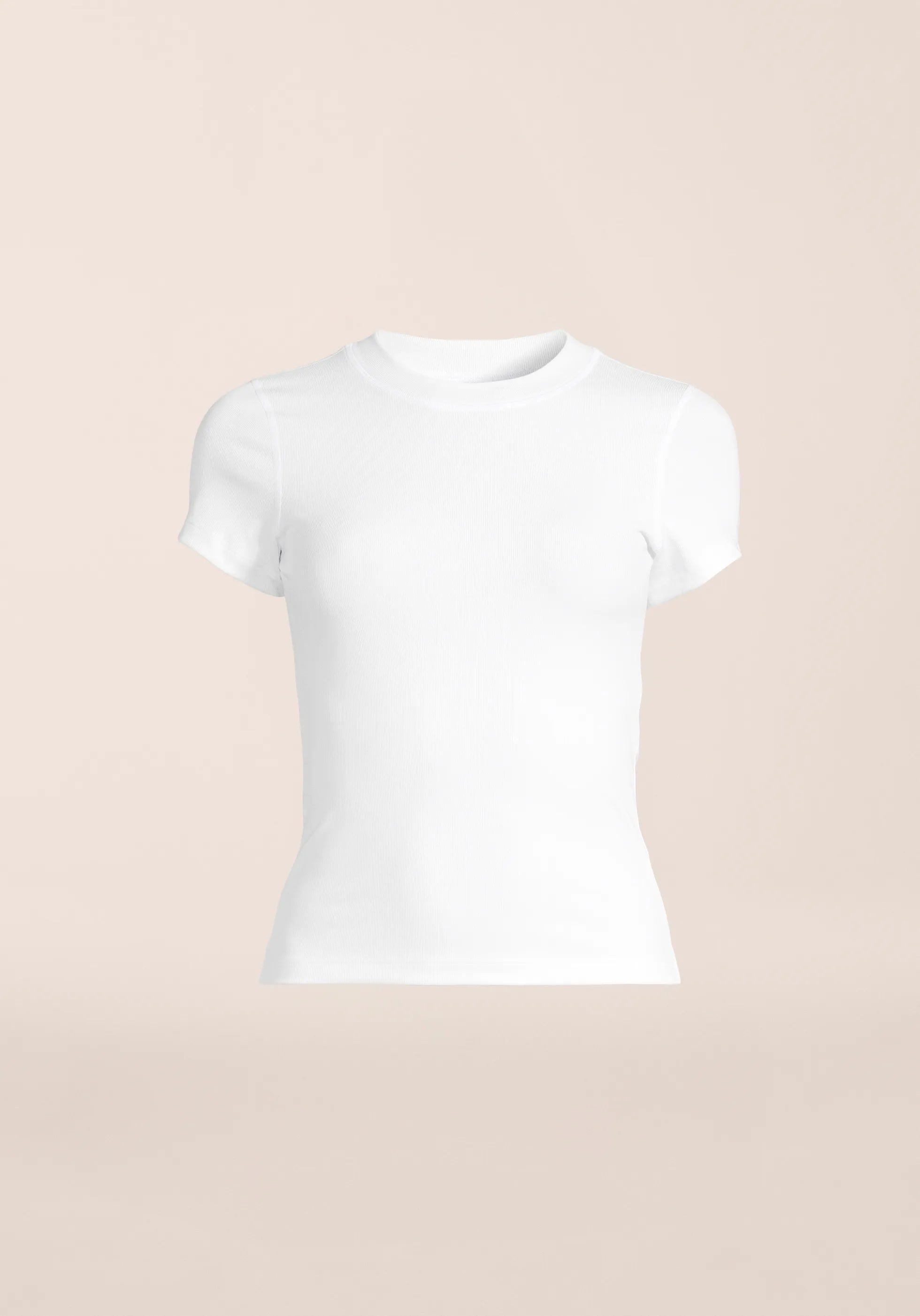 Casall Defined Rib Tee t-shirt costina bianco