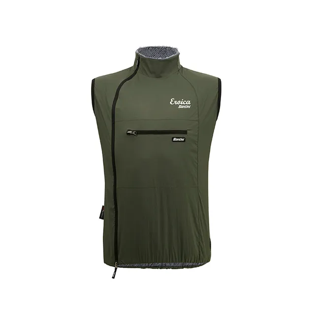L'Eroica Alpha Pack Gilet Ciclismo Verde Antivento