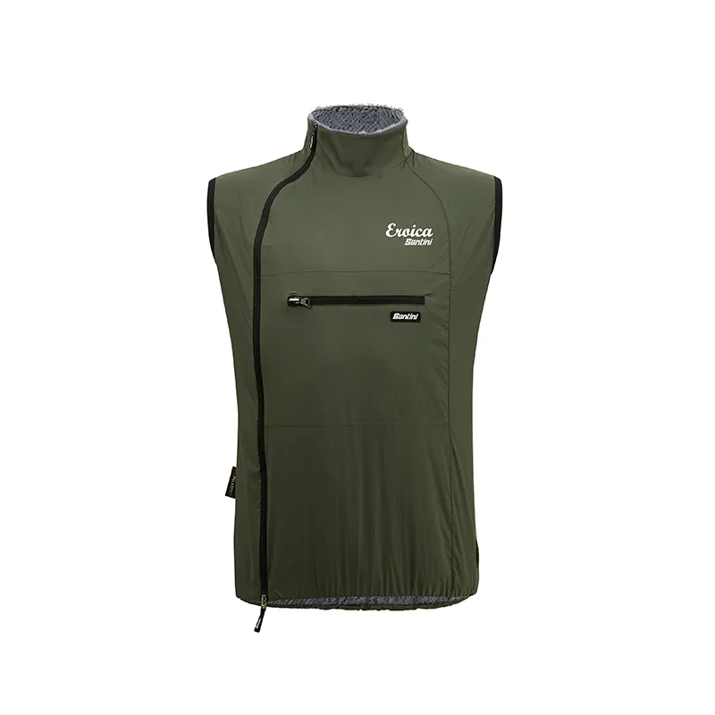 L'Eroica Alpha Pack Gilet Ciclismo Verde Antivento