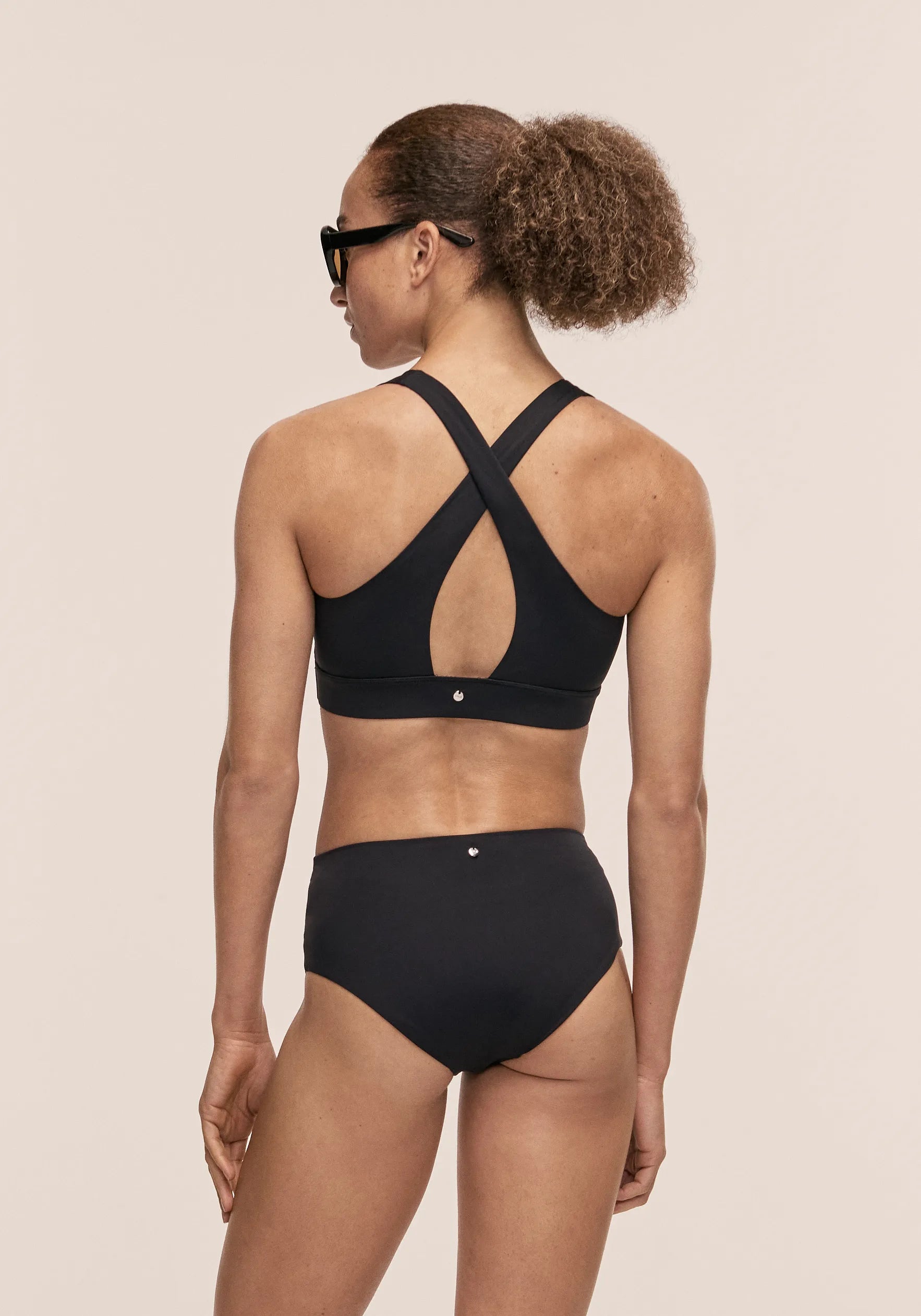 Casall High Waist Hipster slip bikini nero UV 50+