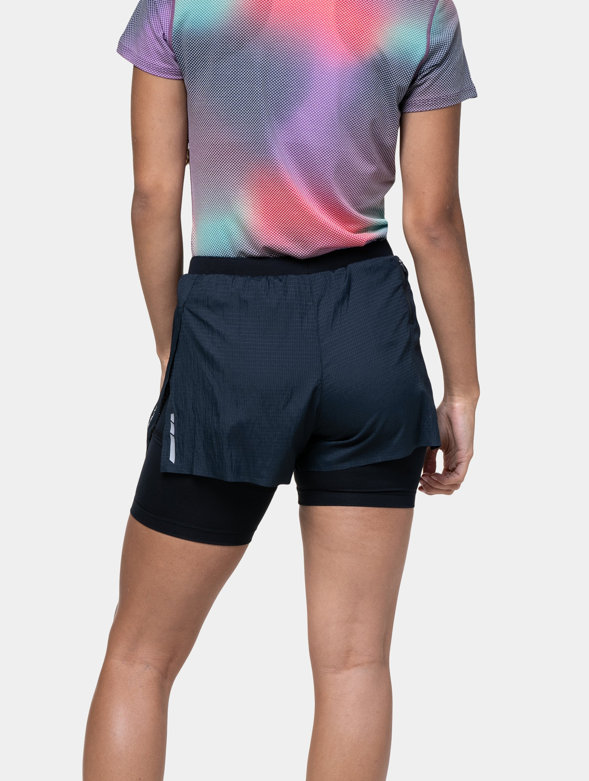Ronhill Tech Race Twin Short pantaloncini gara donna neri leggeri