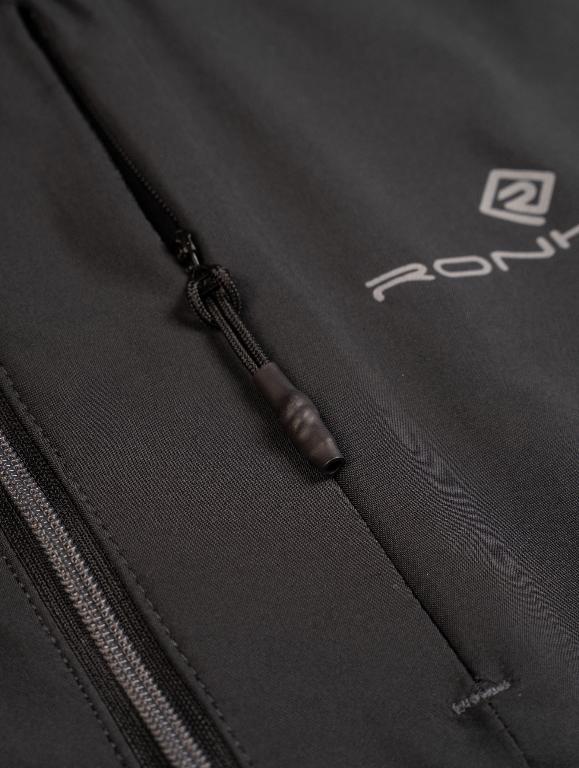 Ronhill Tech Wind-Block mezza zip running nera all black