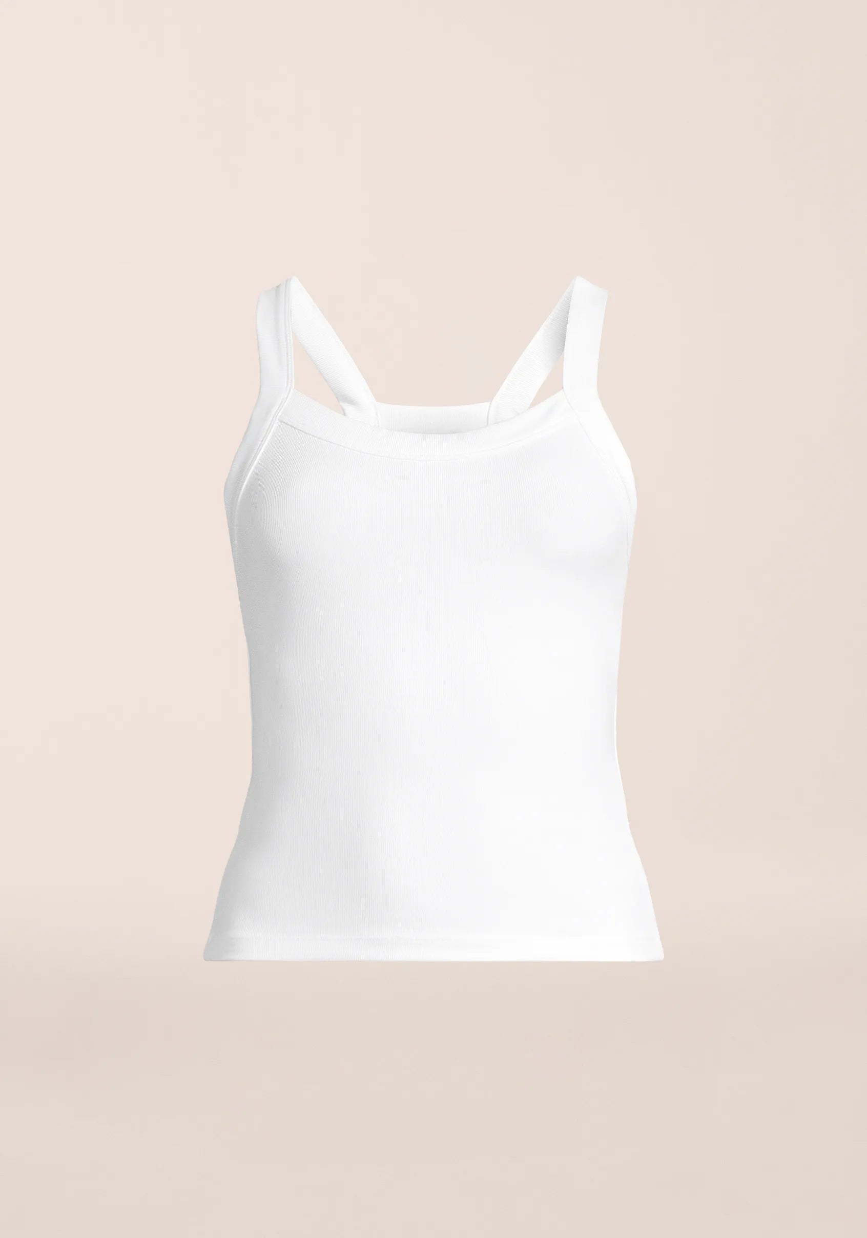 Casall Defined Rib Tank canotta bianca costina