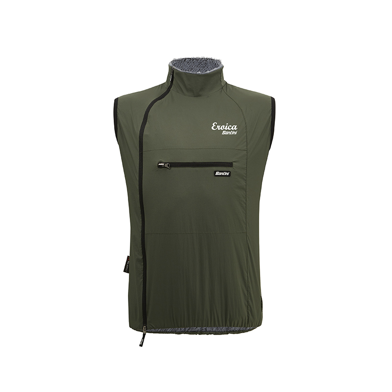 L'Eroica Alpha Pack Gilet Ciclismo Verde Antivento