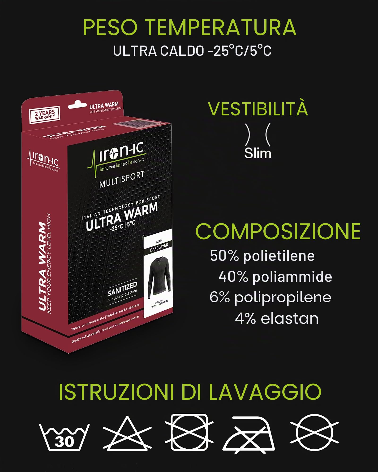 IRON-IC I-Protect 201983 maglia termica uomo L-XL slim