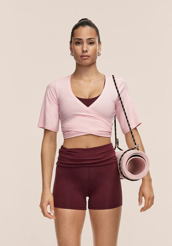 Casall Delight top sportivo rosa Tencel cropped