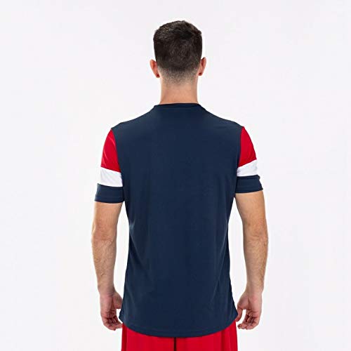 Joma Crew IV Maglia Uomo Blu Rosso Bianco Poliestere