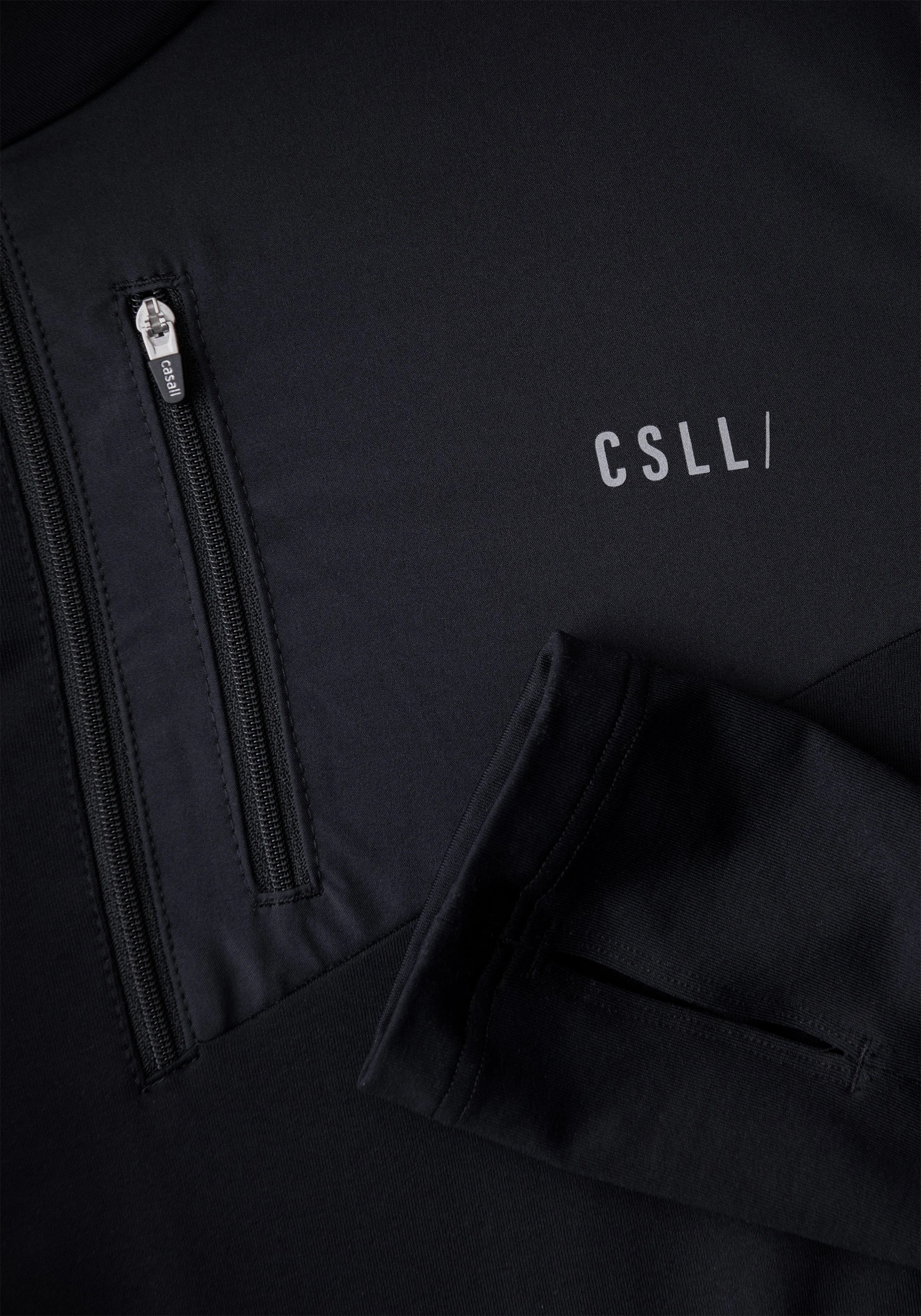 Casall M Midlayer Half Zip maglia Nera mezza zip