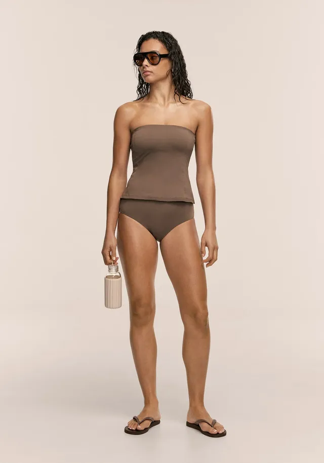 Casall High Waist Slip Bikini Hipster Vita Alta Kaki
