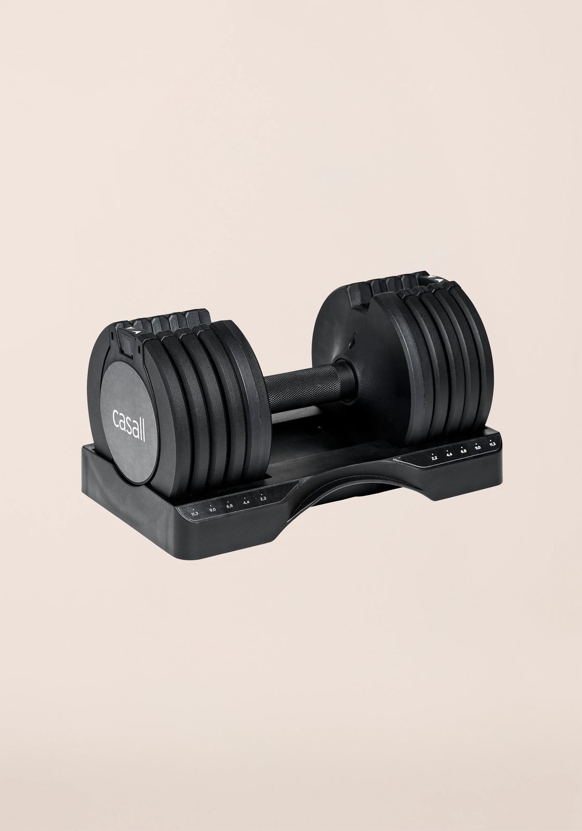 Casall Adjustable Dumbbell Set manubrio nero 2-11 kg con base