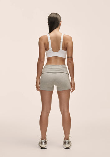 Casall Sublime Folded Hotpants shorts grigio vita piegata