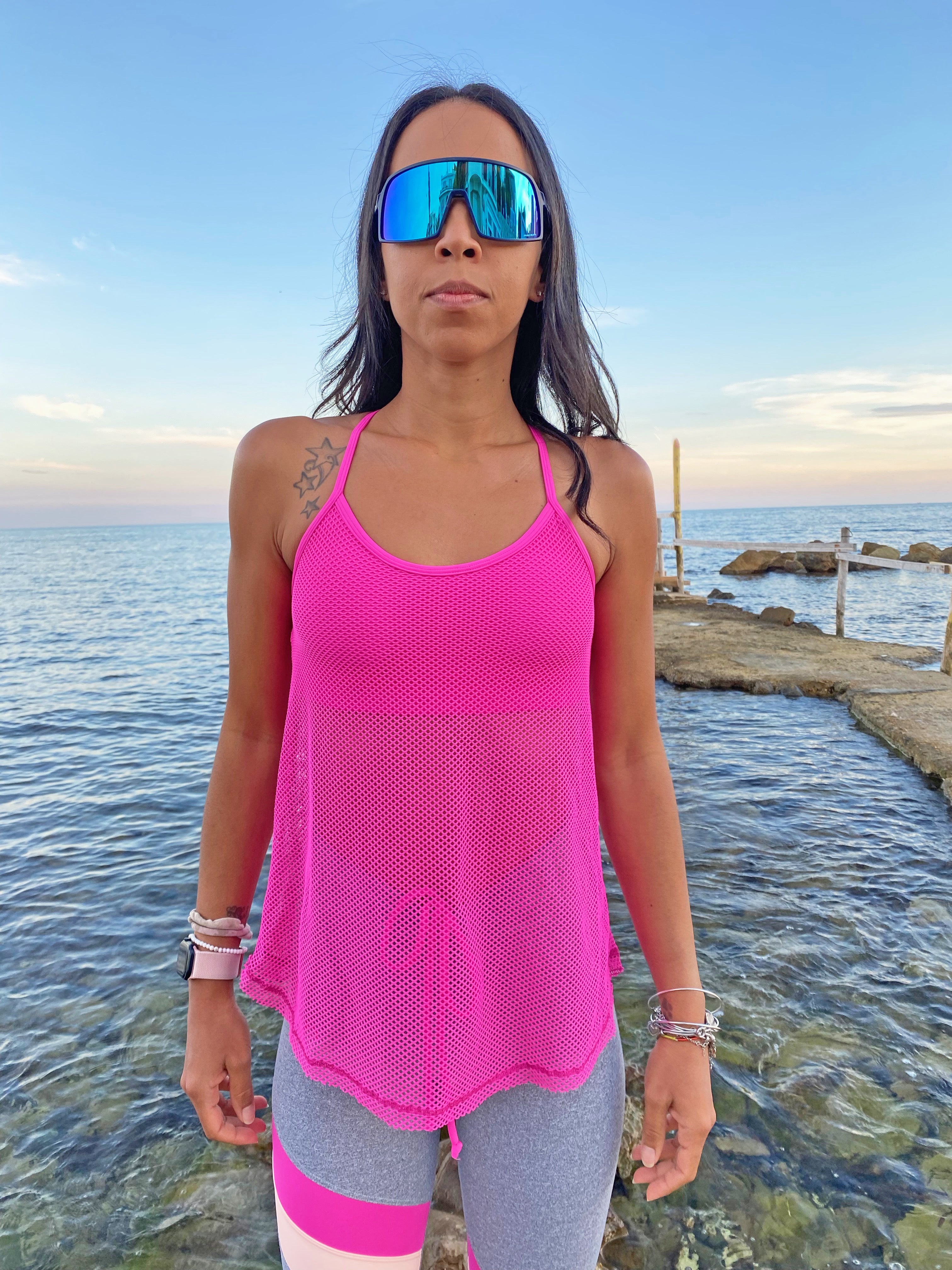 VB Canottiera con top fucsia coppe estraibili