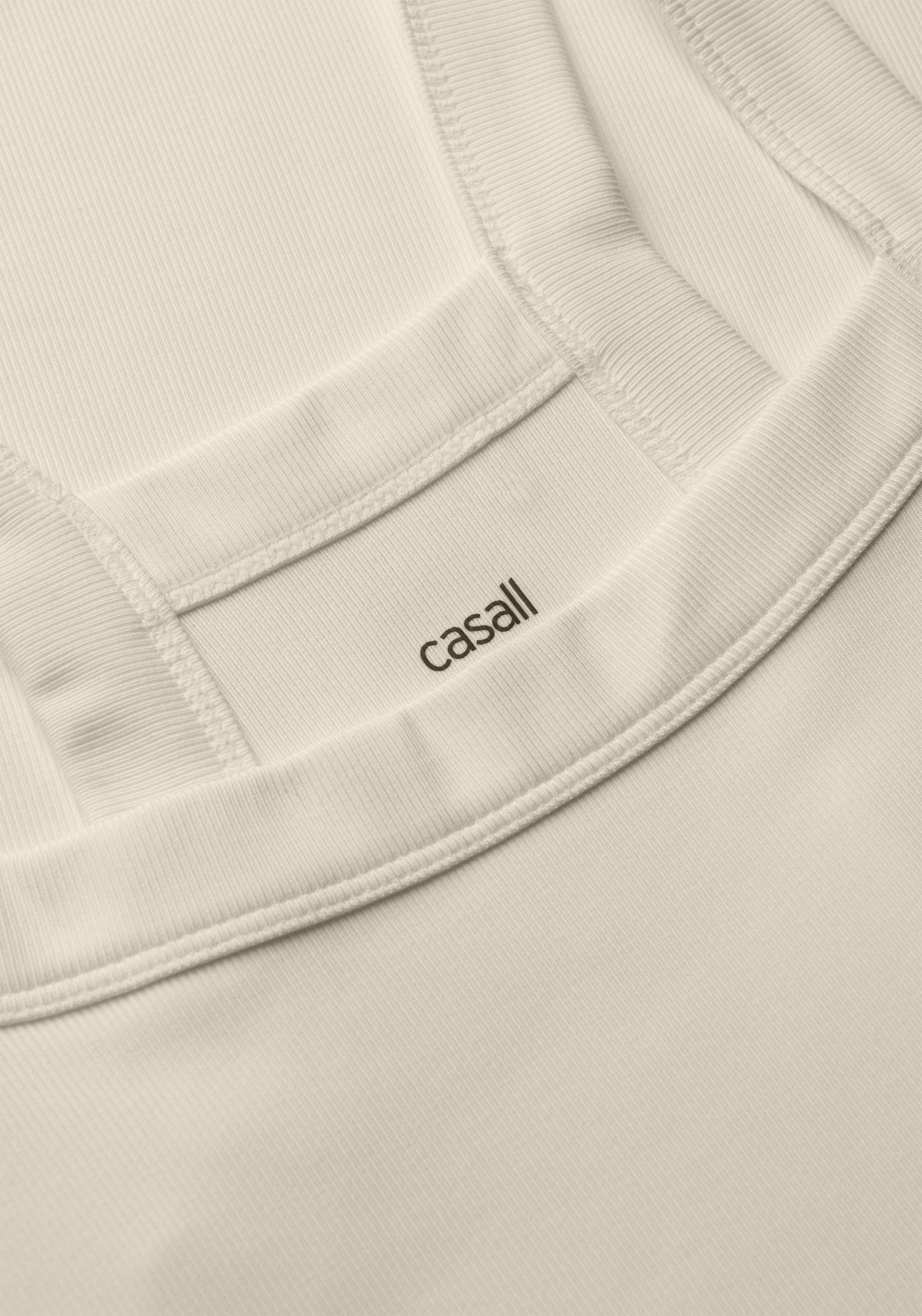Casall Defined Rib Tank canotta crema costine