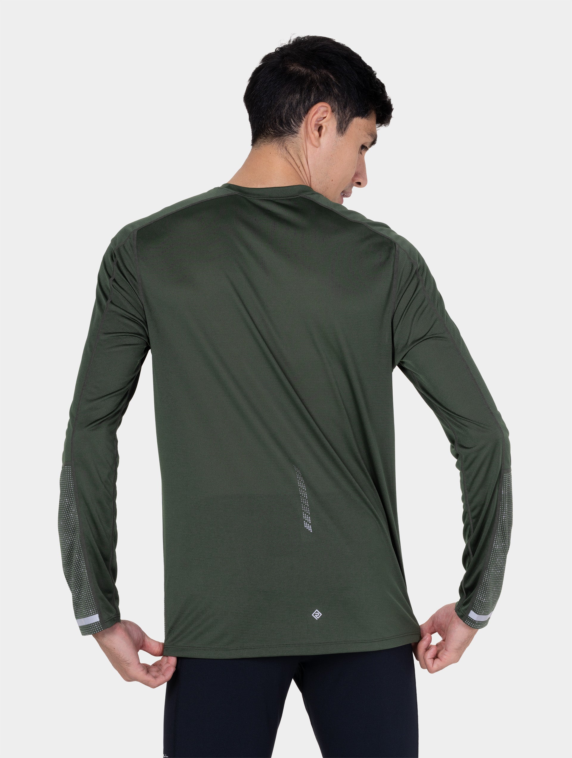 Ronhill Tech Reflect L/S Tee maglia manica lunga Glacier riflettente