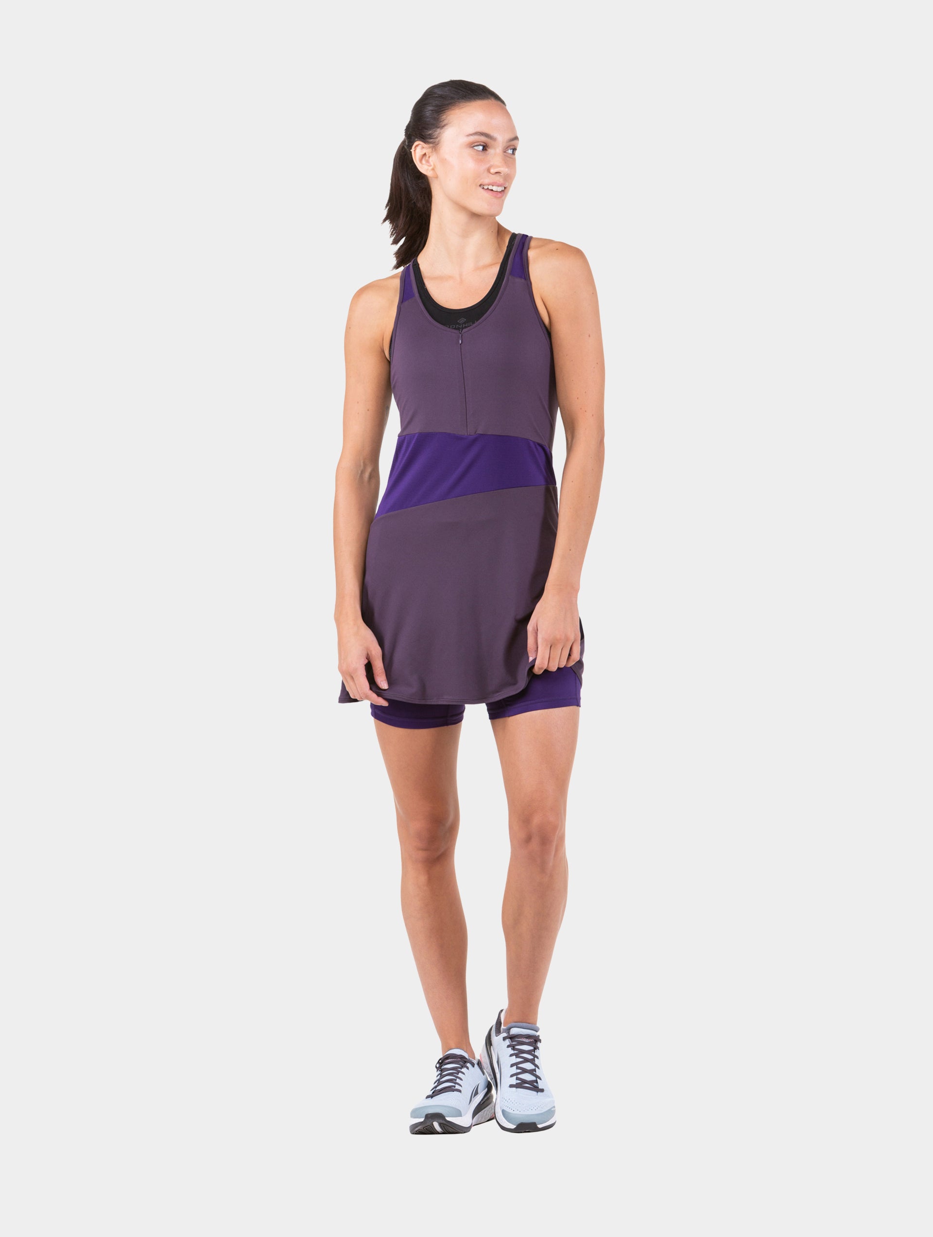 Ronhill Tech Dress vestito running viola