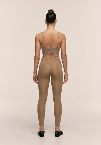 Casall Soft Touch High Waist Tights leggings caqui vita alta