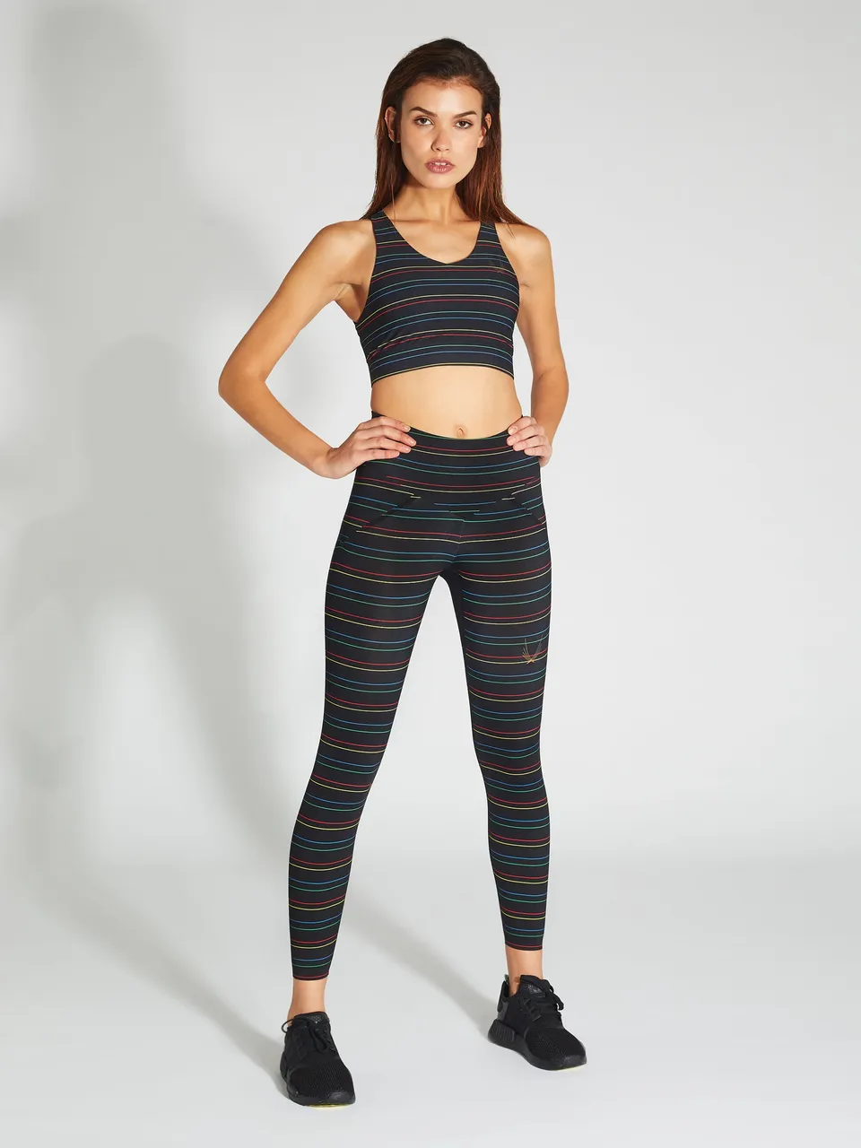 Lucas Hugh Performance 7/8 Leggings pinstripe neri