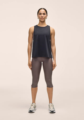 Casall Laser Mesh Flow Tank canotta nera traspirante