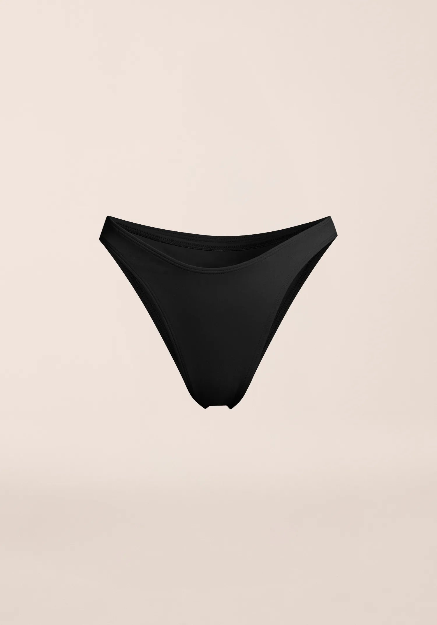 Casall High Leg Slip Bikini Brasiliano Nero UV50+