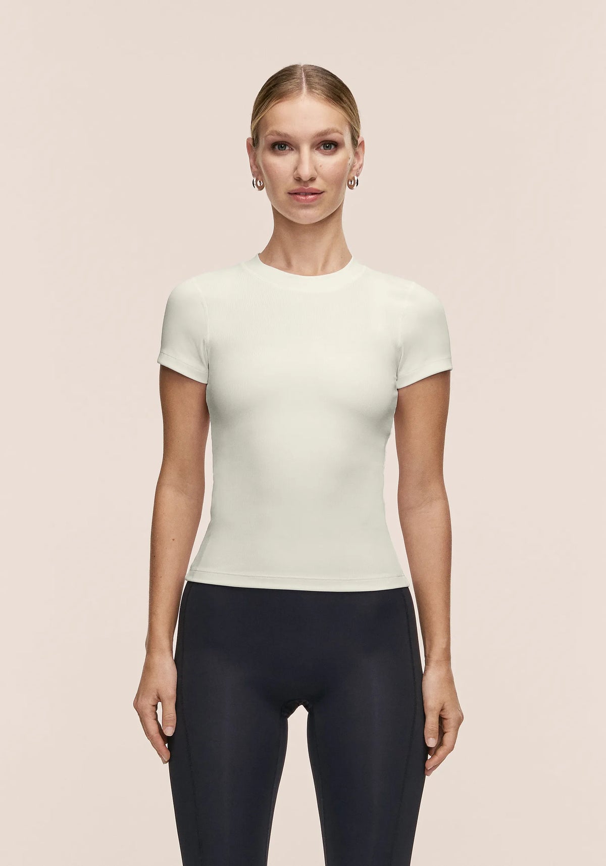 Casall Defined Rib Tee T-shirt Misty Green Elasticizzata