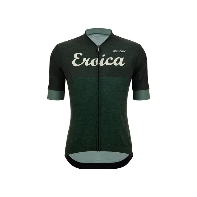 L'Eroica Luce Maglia Ciclismo Verde in Lana Merino