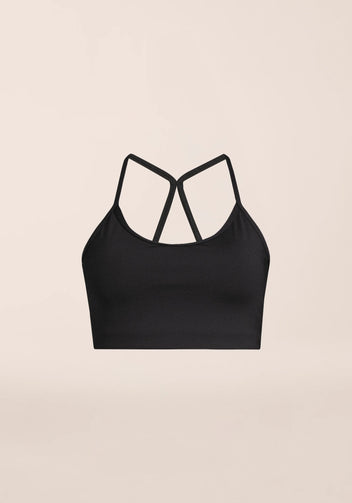 Casall Sleek Strappy Sports Bra reggiseno nero sostegno medio