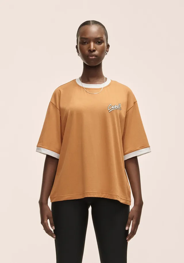 Casall Alma Oversized Tee maglietta gialla vestibilità oversize
