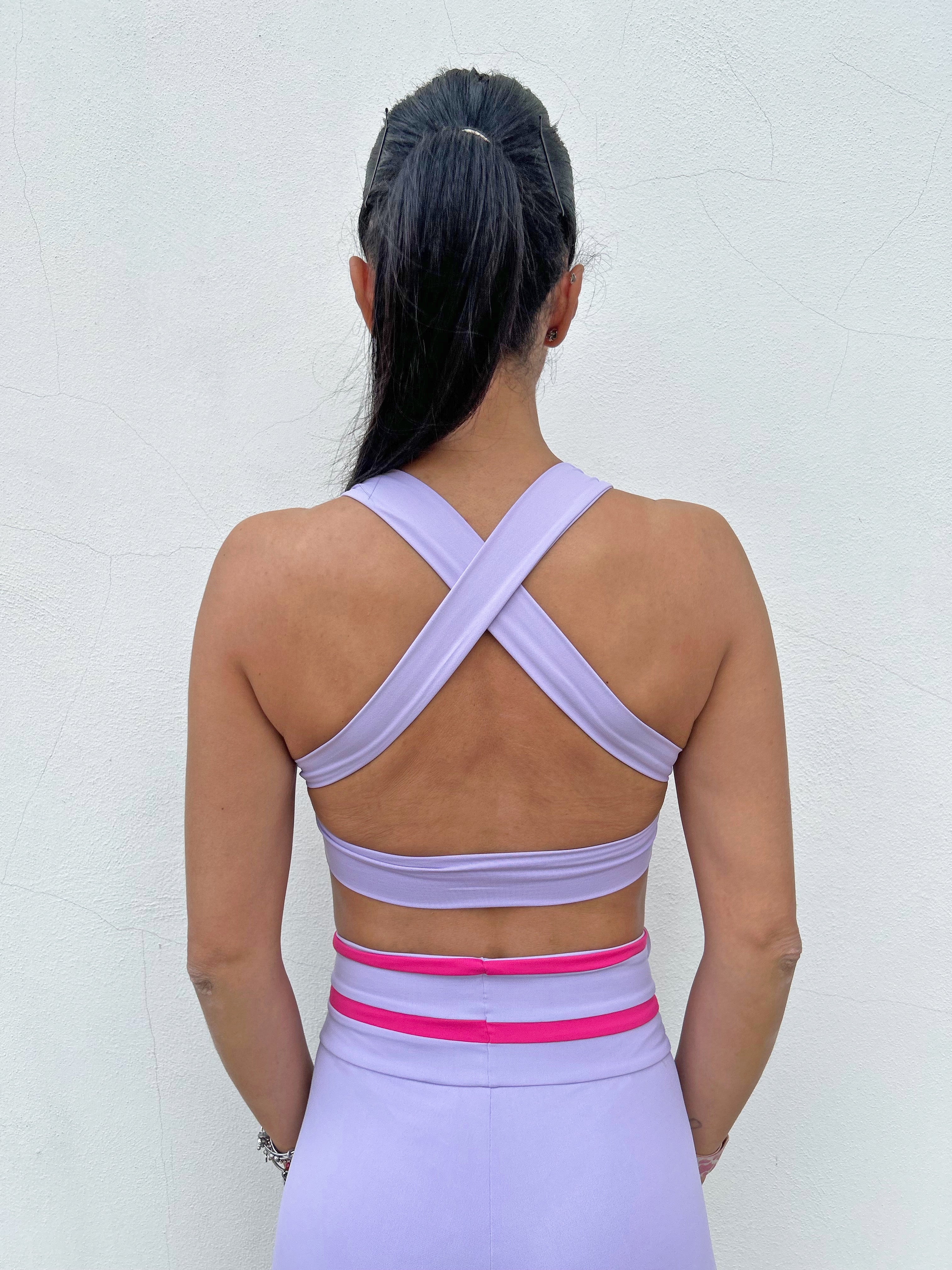 VB lillà 3 in 1 top sportivo opaco traspirante