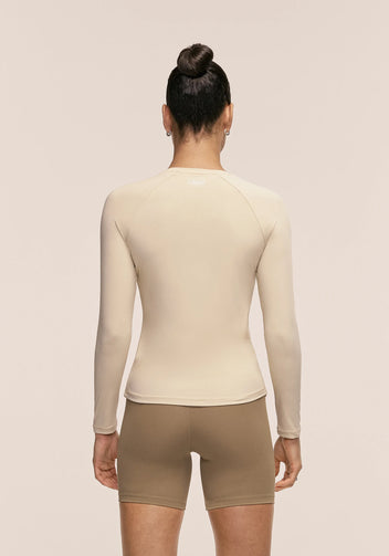 Casall Essential Long Sleeve maglia sportiva ecru