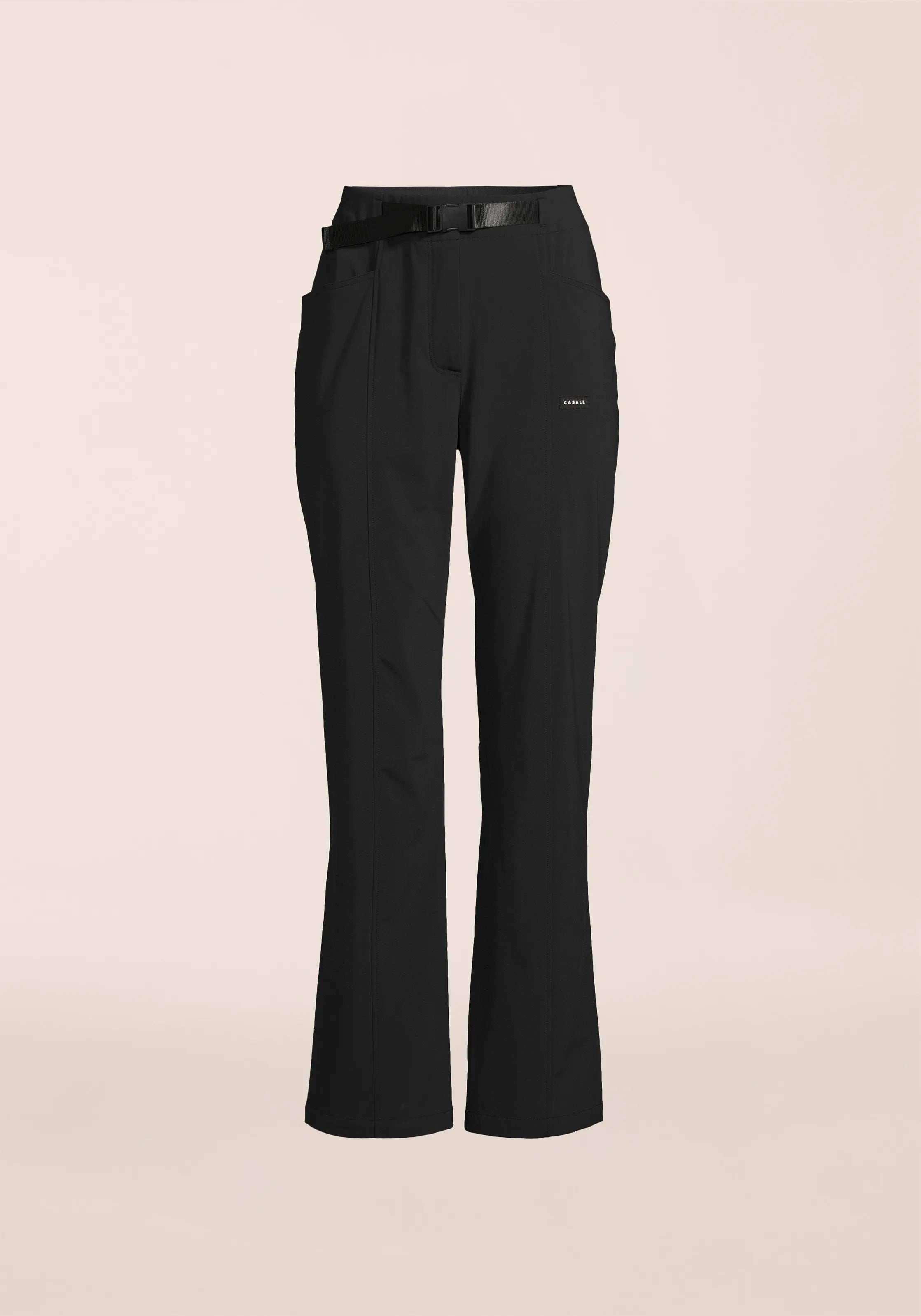 Casall Pace Outdoor Flare Pant pantaloni Black idrorepellenti