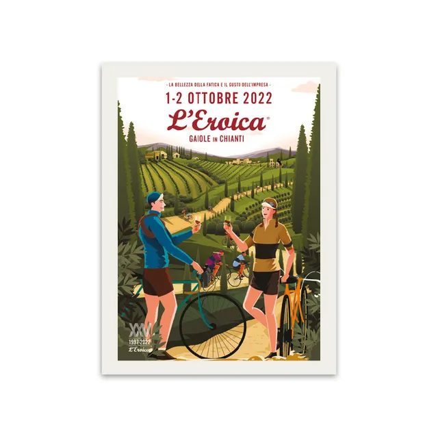 L'Eroica Gaiole in Chianti 2022 poster illustrazione ufficiale