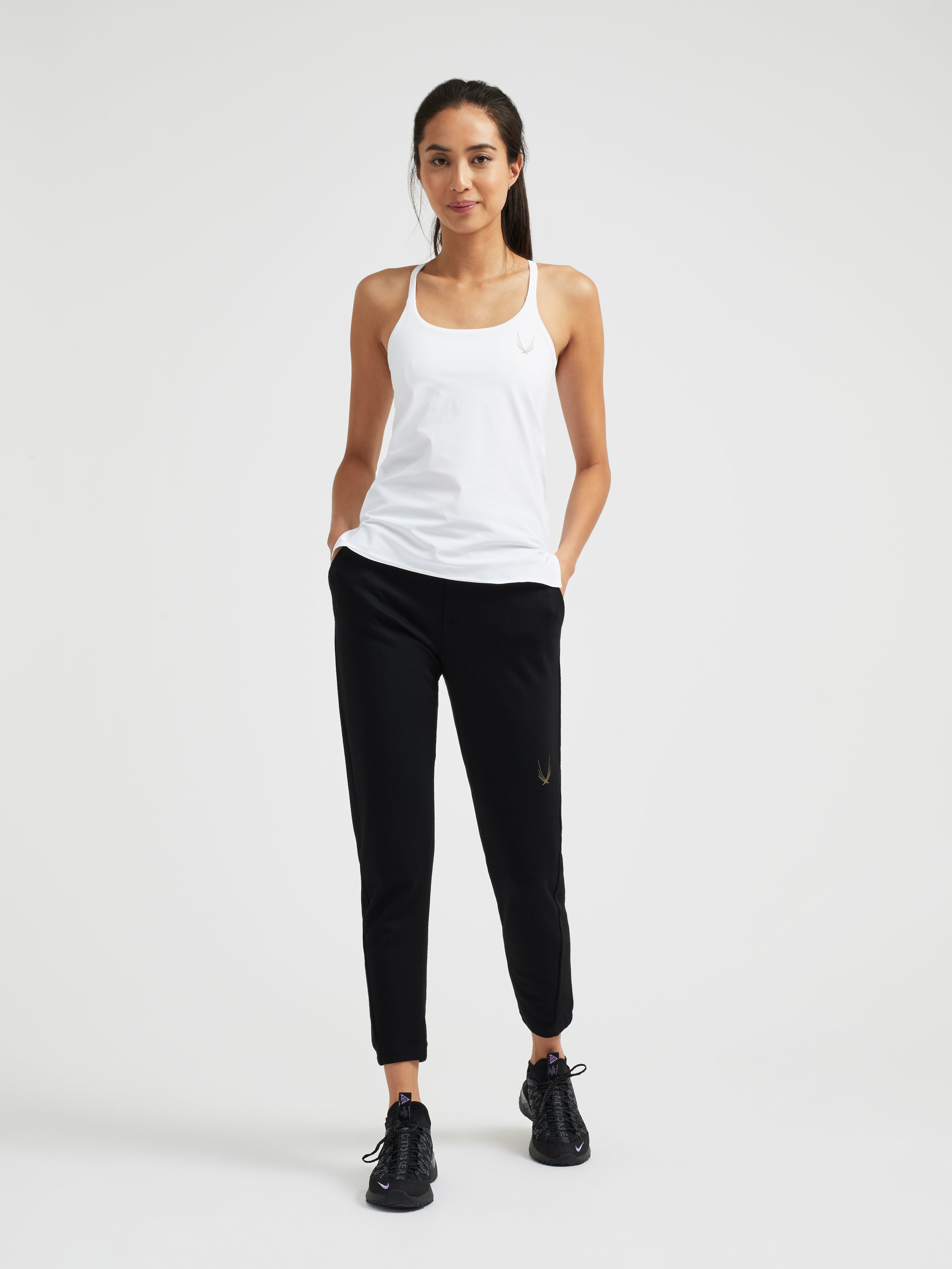 Lucas Hugh Performance Cross Back Tank canotta bianca