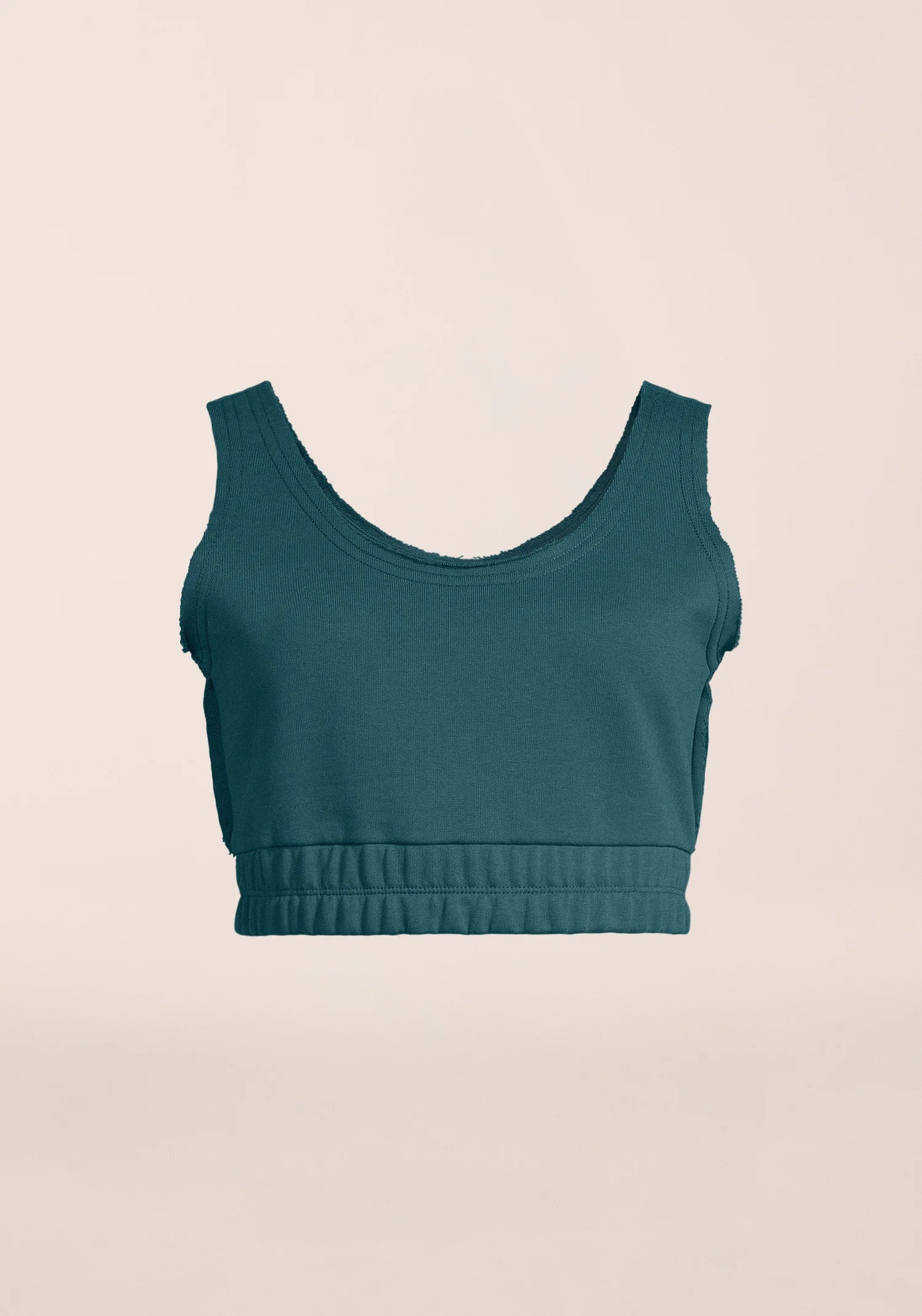 Casall Reversed Seam Terry Top top fitness verde cotone relaxed