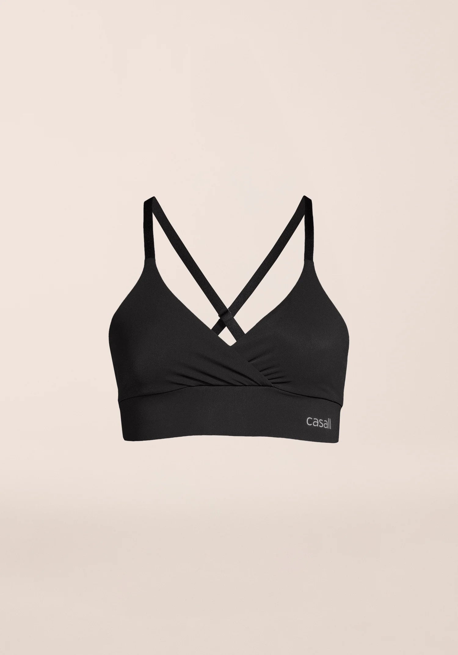 Casall Wrap Sports Bra reggiseno sportivo nero supporto medio
