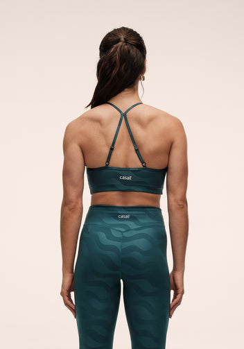 Casall Sleek Strappy Sports Bra reggiseno ocean supporto medio
