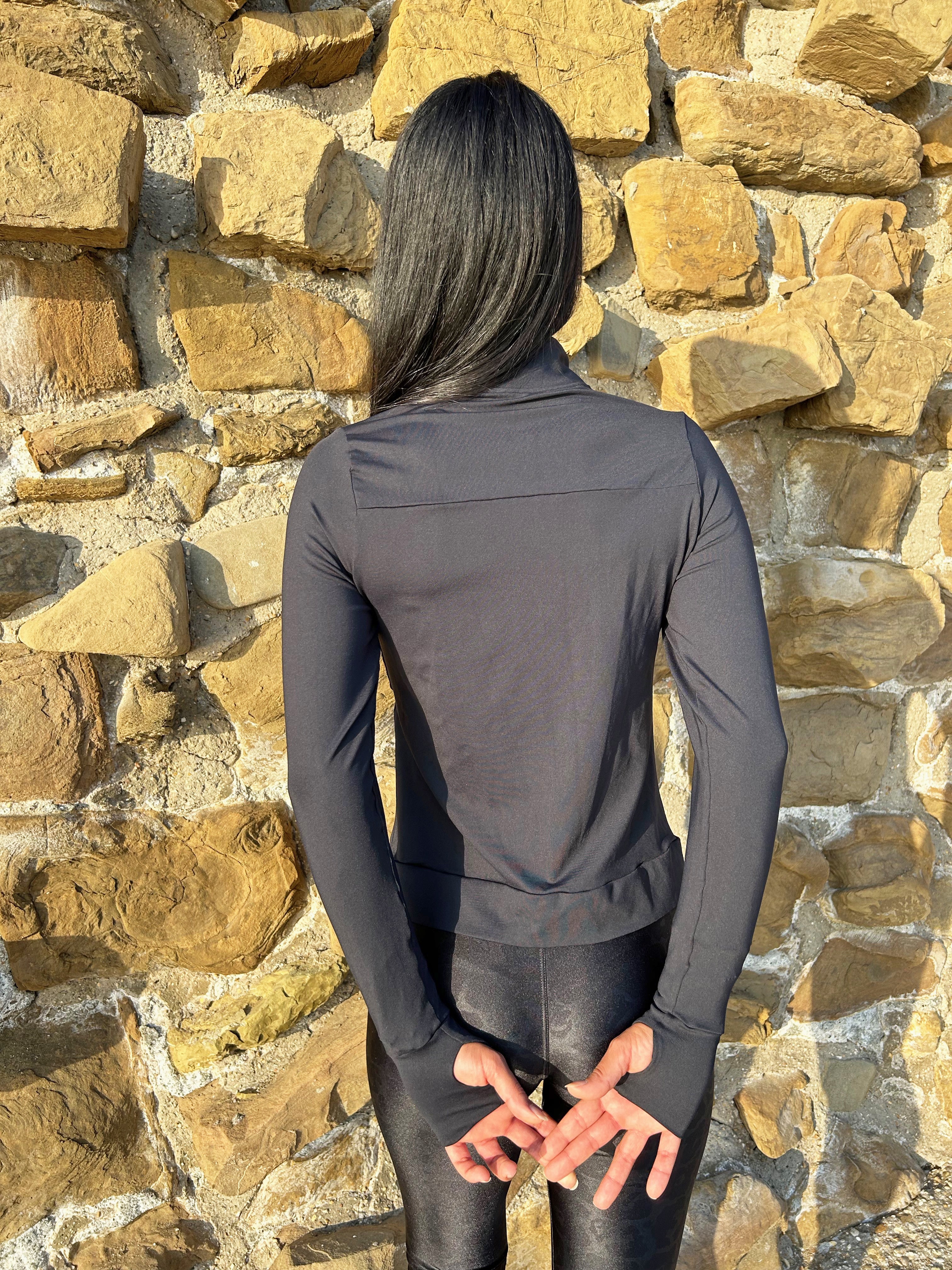 VB essential felpa zip collo alto traspirante