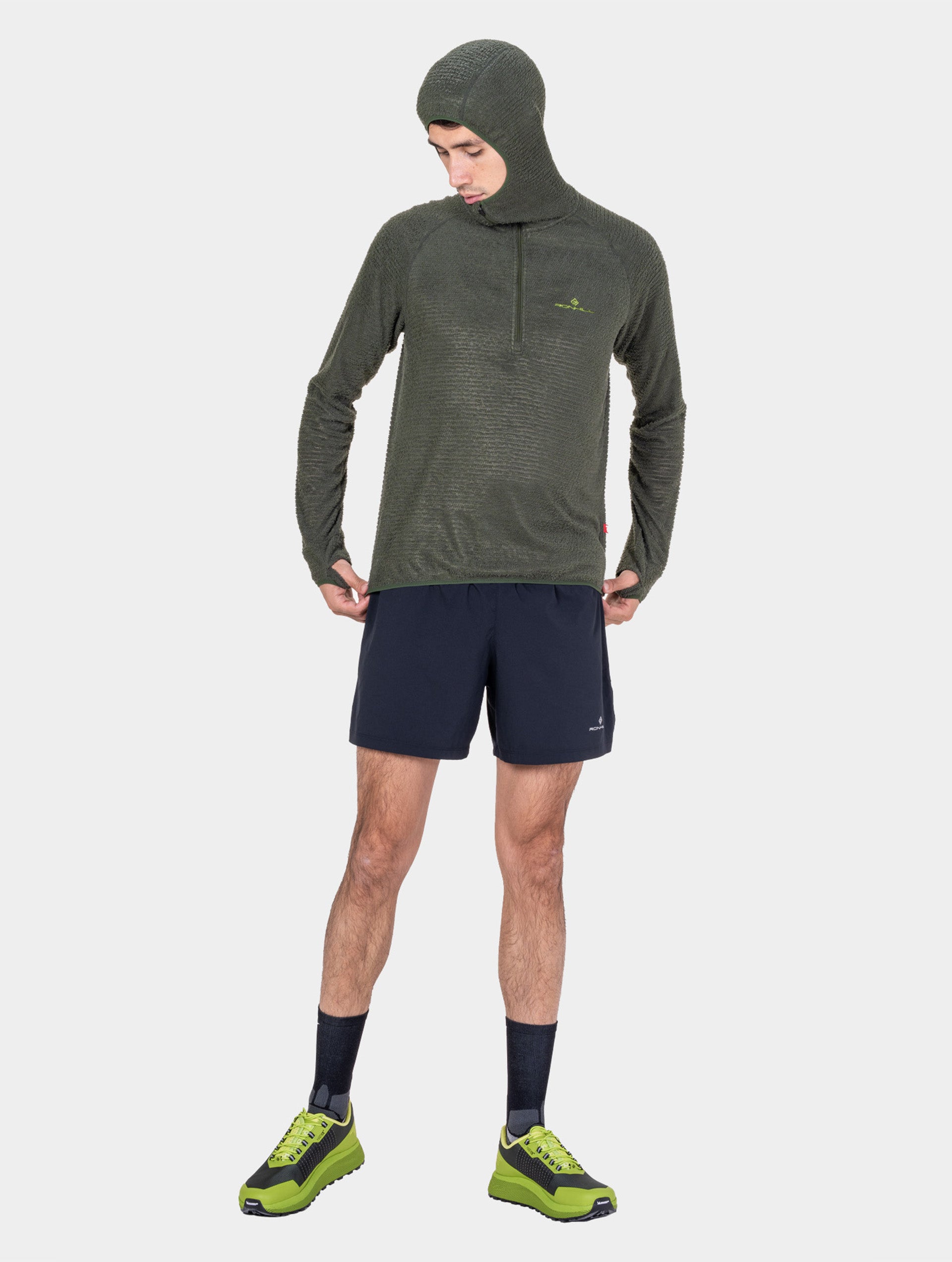 Ronhill Tech Winter Primaloft felpa running Kelp/Zest termica