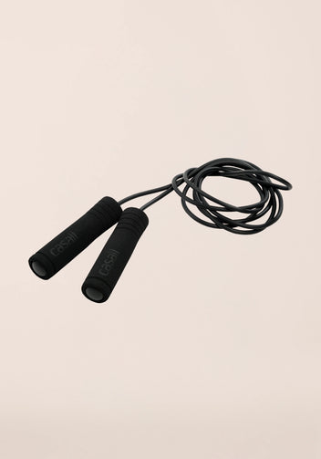 Casall Jump Rope corda per saltare manici foam nero