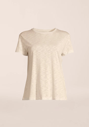 Casall Soft Texture Tee t-shirt ecru collo alto