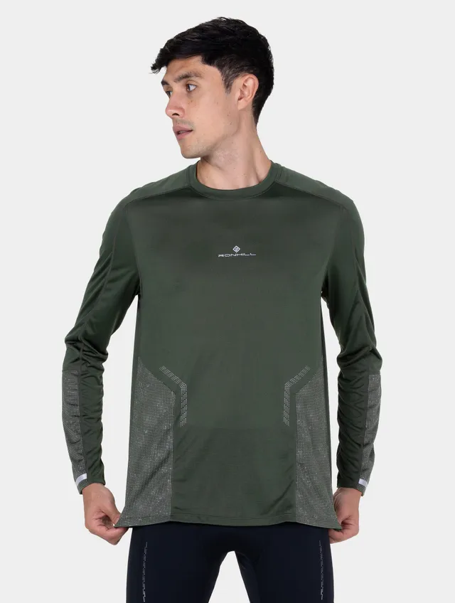 Ronhill Tech Reflect L/S Tee maglia manica lunga Glacier riflettente